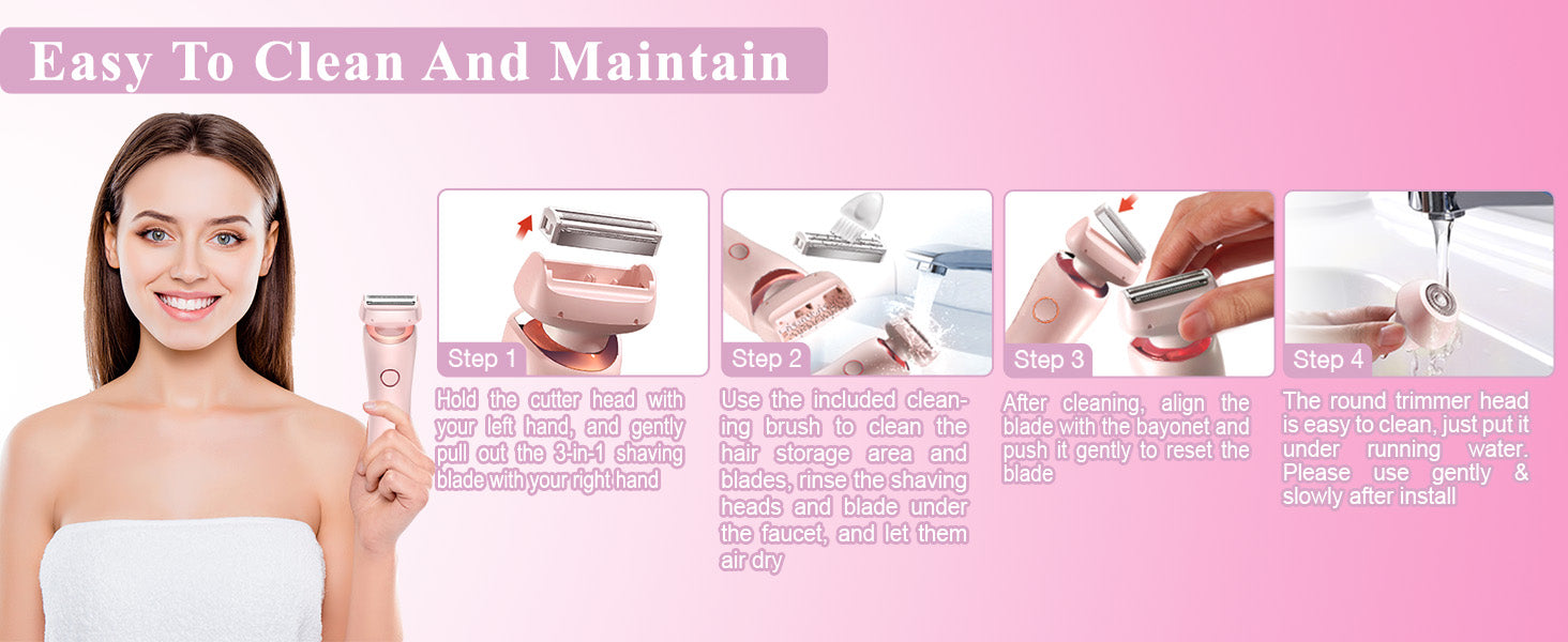 Painless Electric Hair Remover for Women - 9