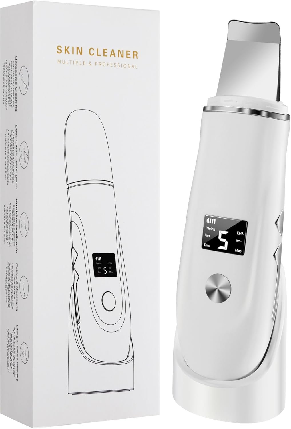 Ultrasonic Facial Skin Scrubber and Pore Cleaner