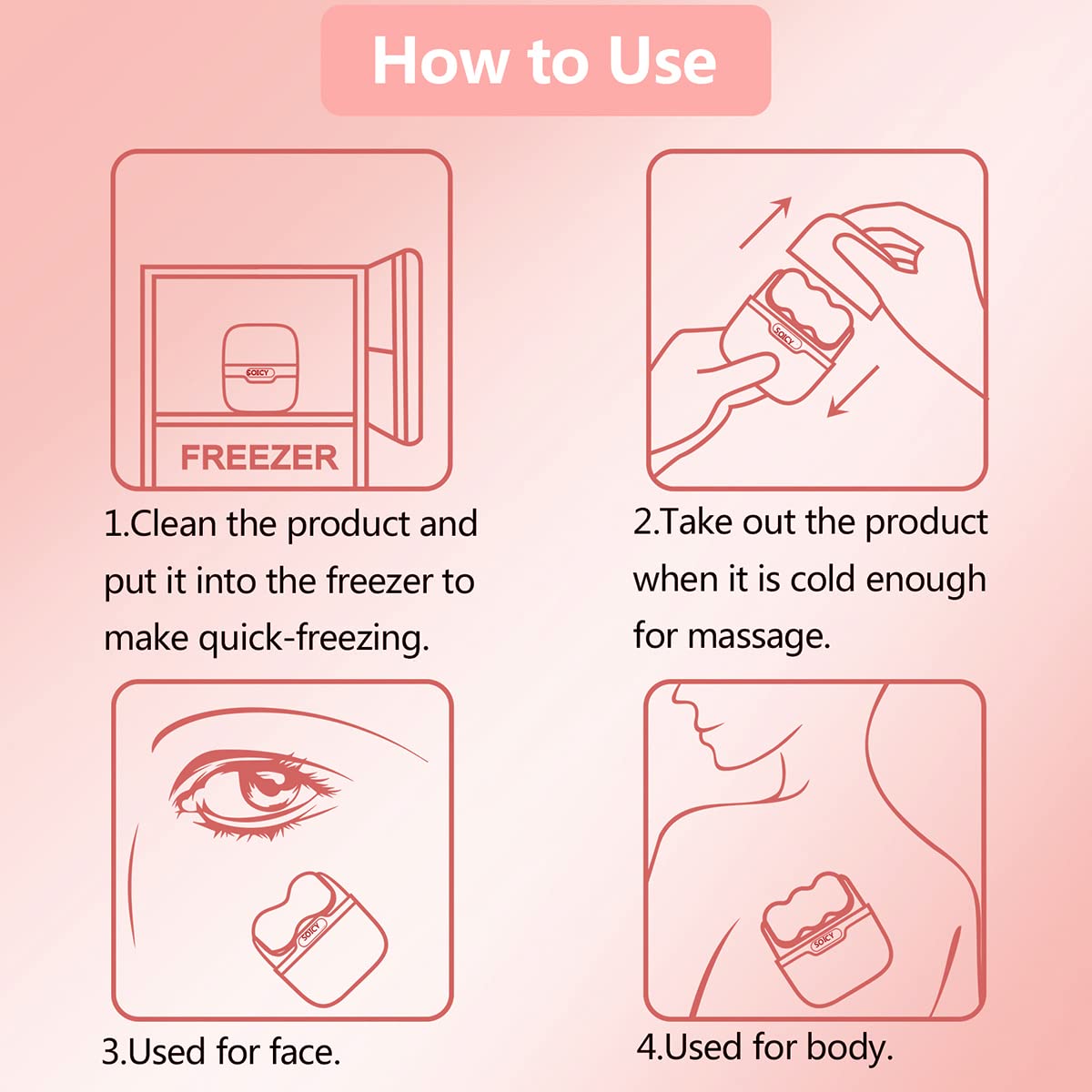 Double Ended Ice Roller for Face and Body - 14