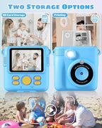 Instant Print Camera for Kids with Video and Digital Zoom