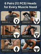 Dual-Head Percussion Massage Gun for Deep Tissue Muscle Relief