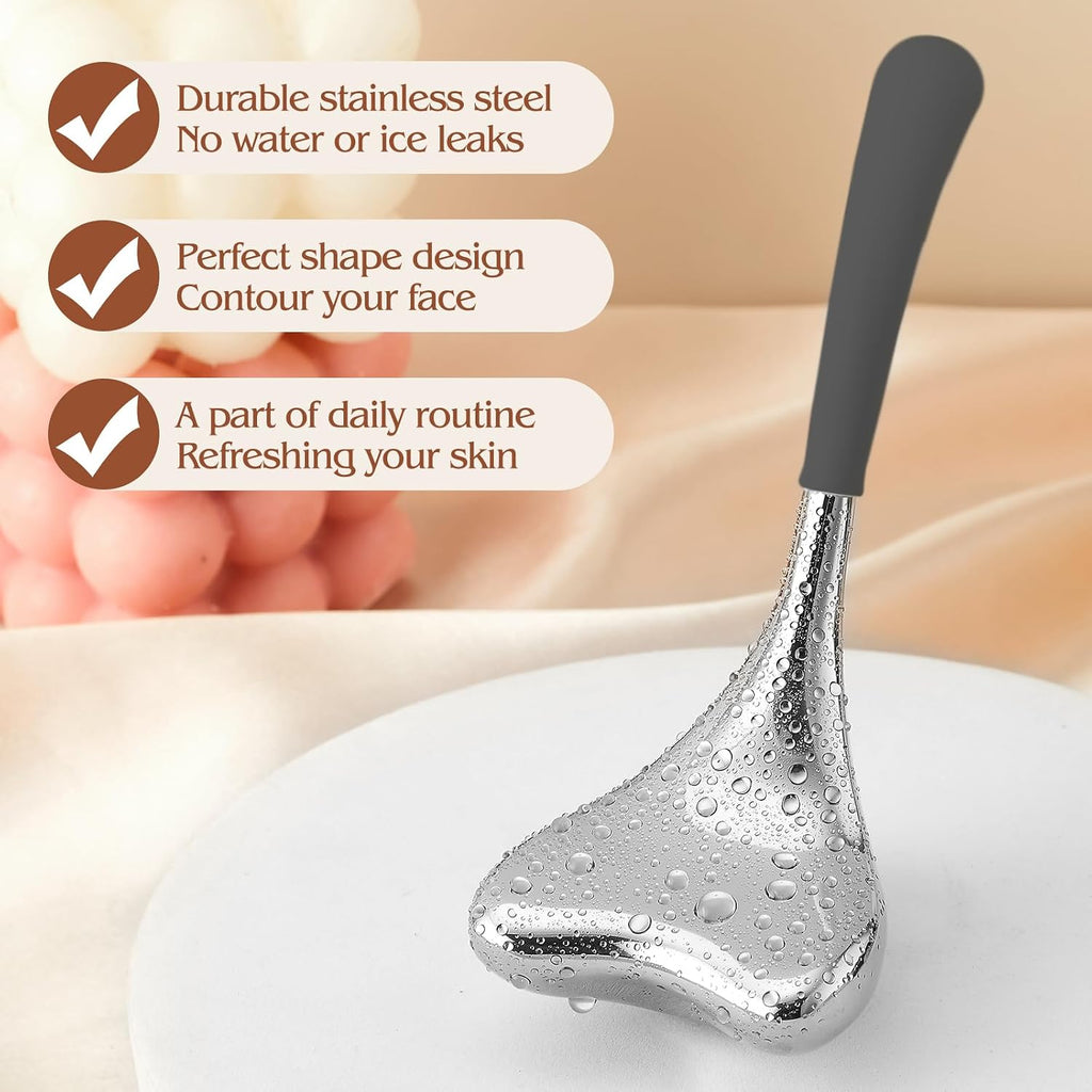 Stainless Steel Cooling Facial Ice Globes and Gua Sha Tool