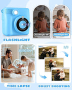 Instant Print Camera for Kids with Video and Digital Zoom