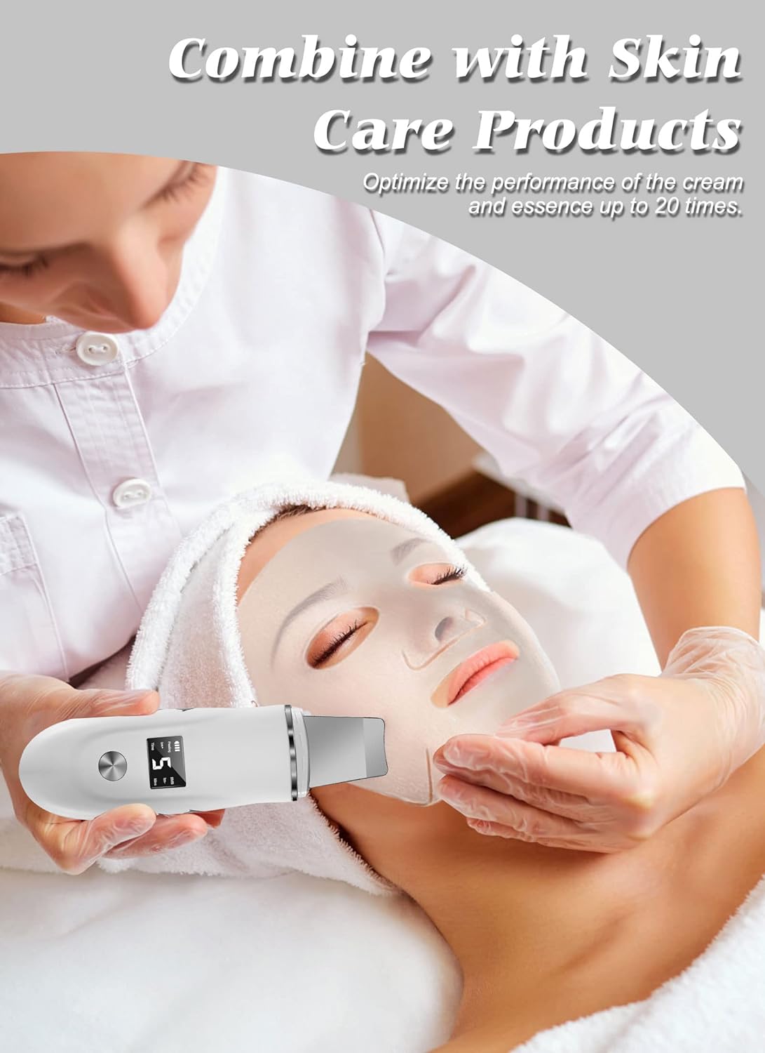 Ultrasonic Facial Skin Scrubber and Pore Cleaner - 10