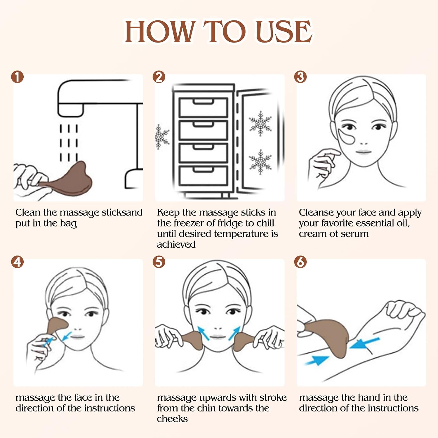 Stainless Steel Cooling Facial Ice Globes and Gua Sha Tool - 11