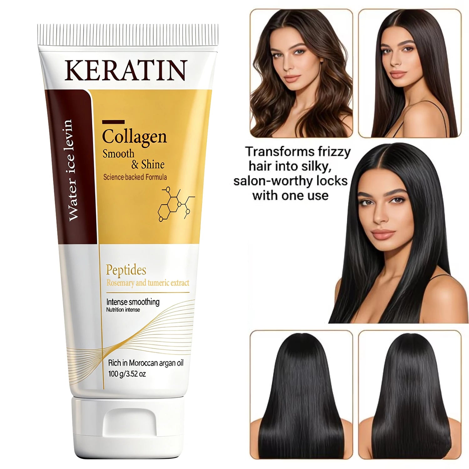 Collagen Hair Mask with Keratin and Peptides Smoothing Treatment 100g