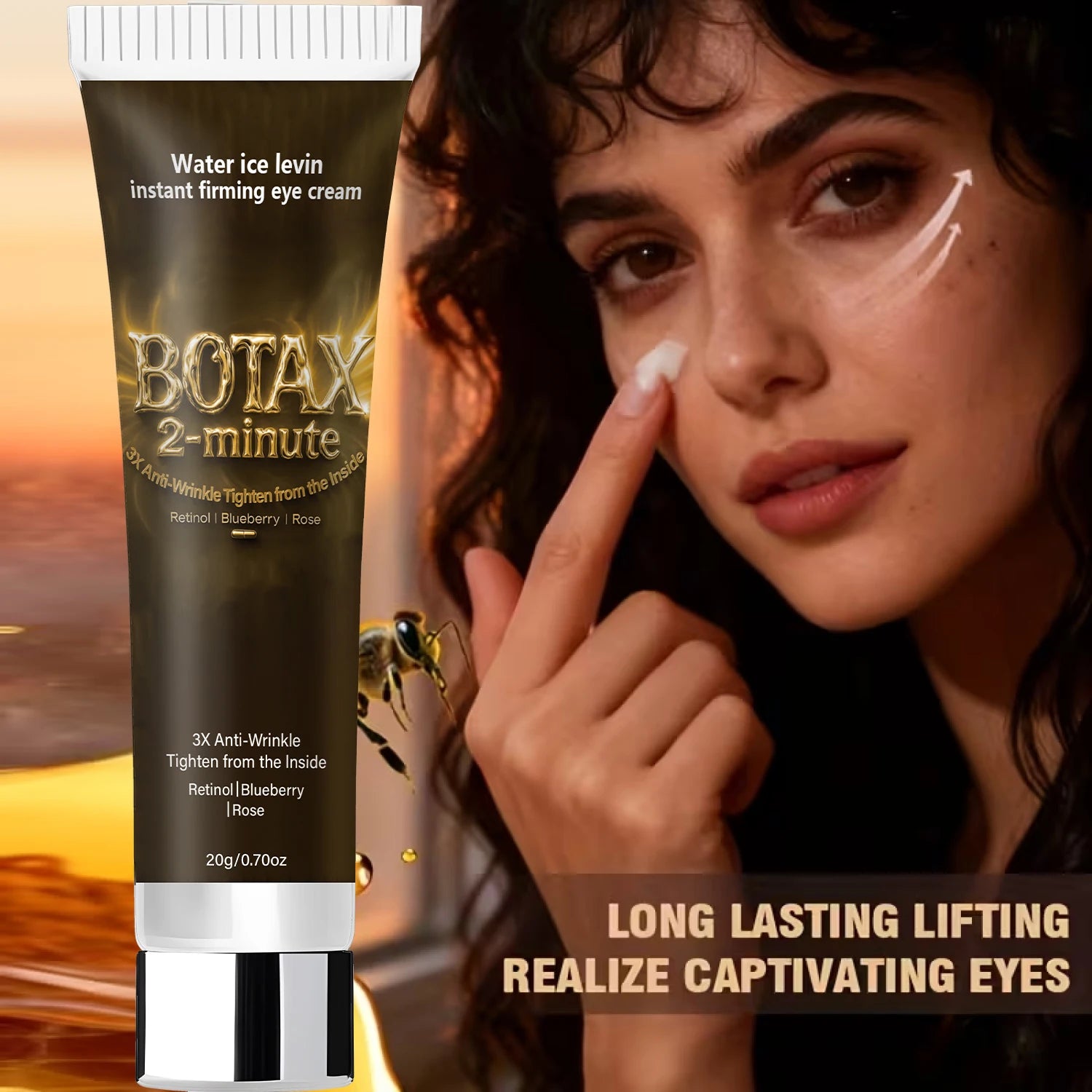 Water Ice Levin Instant Firming Eye Cream Retinol Anti Wrinkle Treatment - 3
