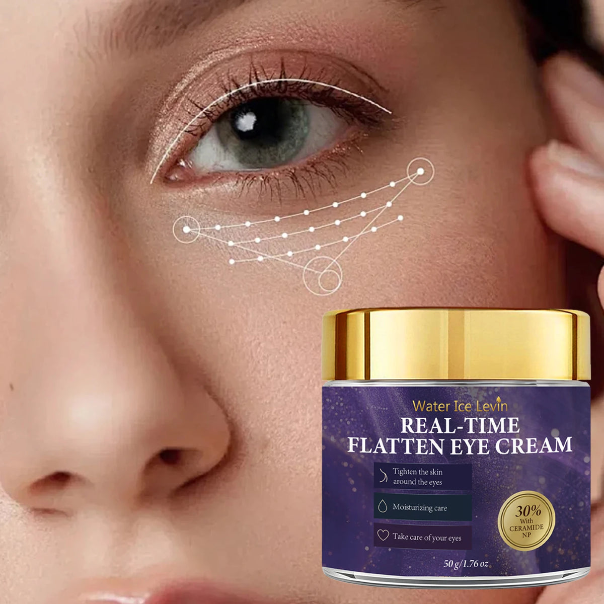 Water Ice Levin Firming Eye Cream Anti Aging Wrinkle Treatment 50g