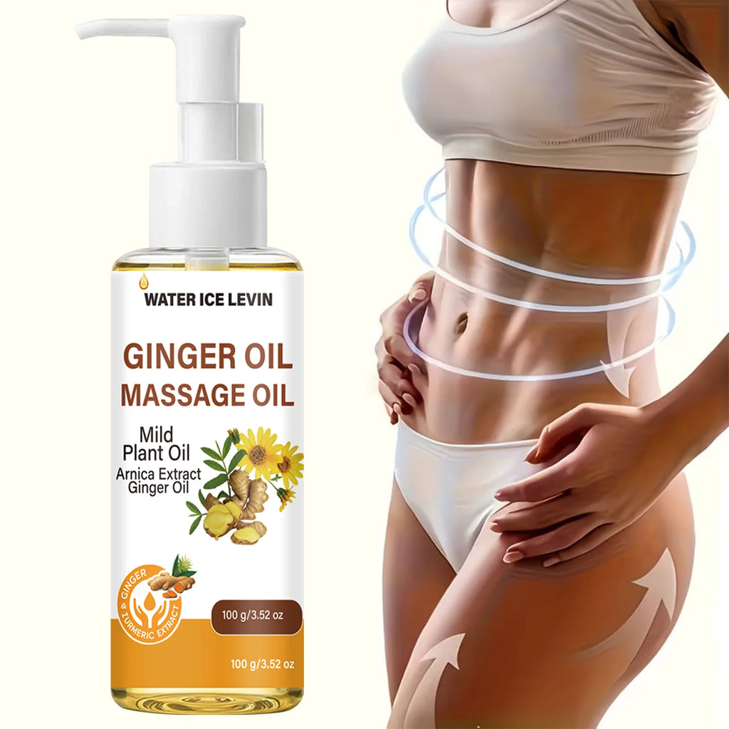 Natural Ginger Arnica Massage Oil Hydrating Plant Based Body Care 100g