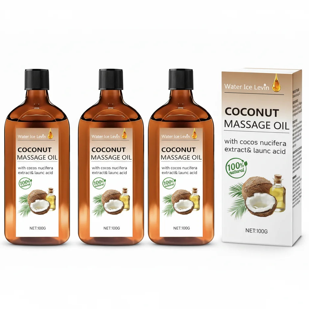 Natural Coconut Massage Oil with Lemongrass Hydrating Body Skin Care