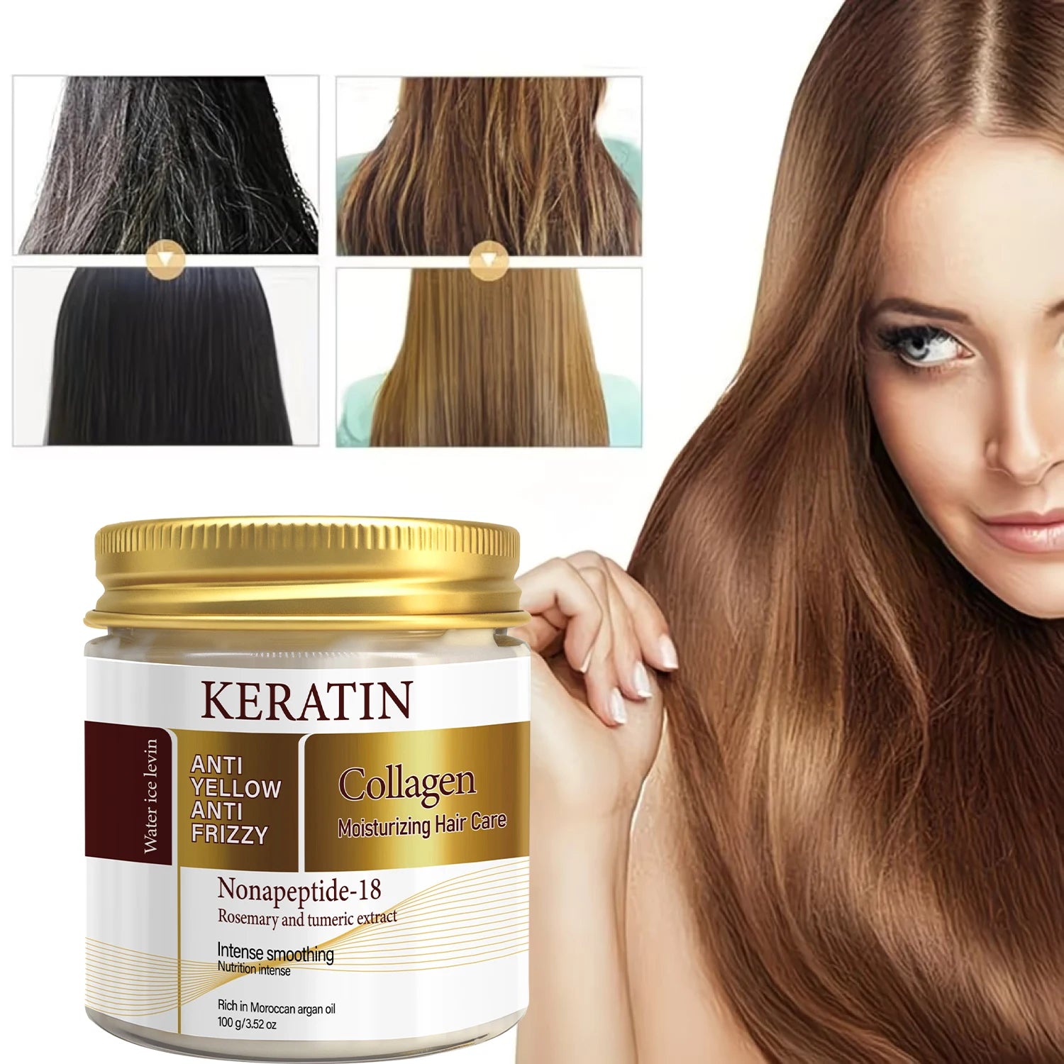 Keratin Collagen Hair Mask 100g with Argan Oil and Rosemary Extract