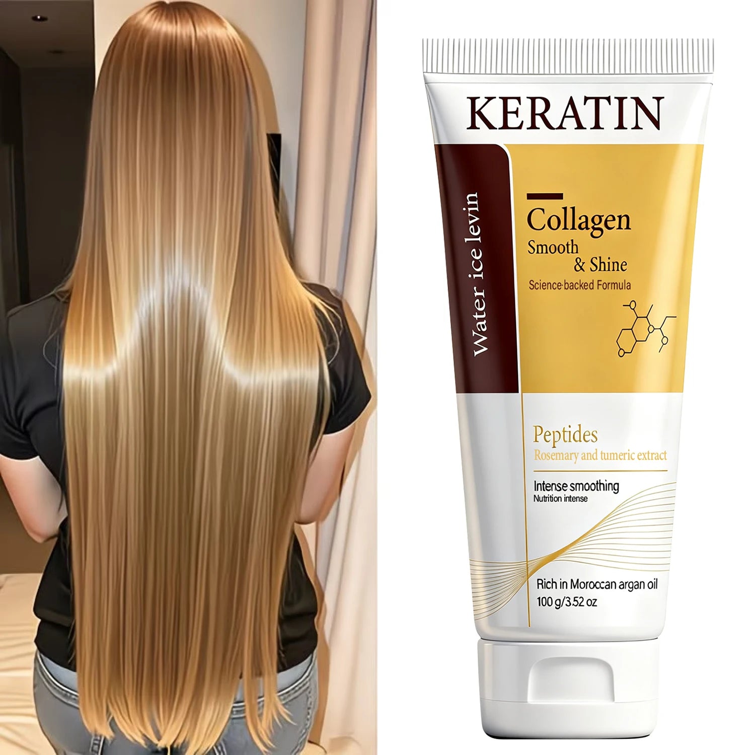 Collagen Hair Mask with Keratin and Peptides Smoothing Treatment 100g