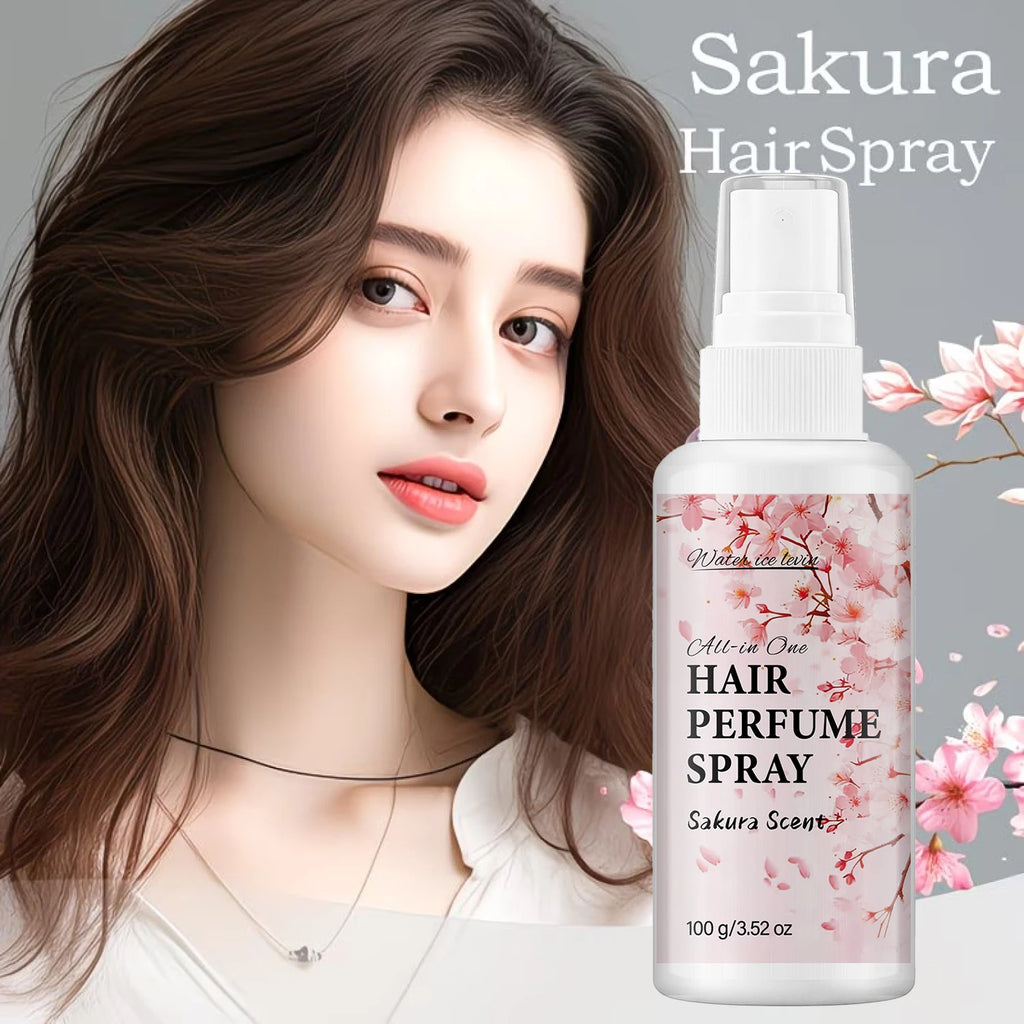 Water Ice Levin Sakura Hair Perfume Spray Anti Frizz Smooth Mist 100g