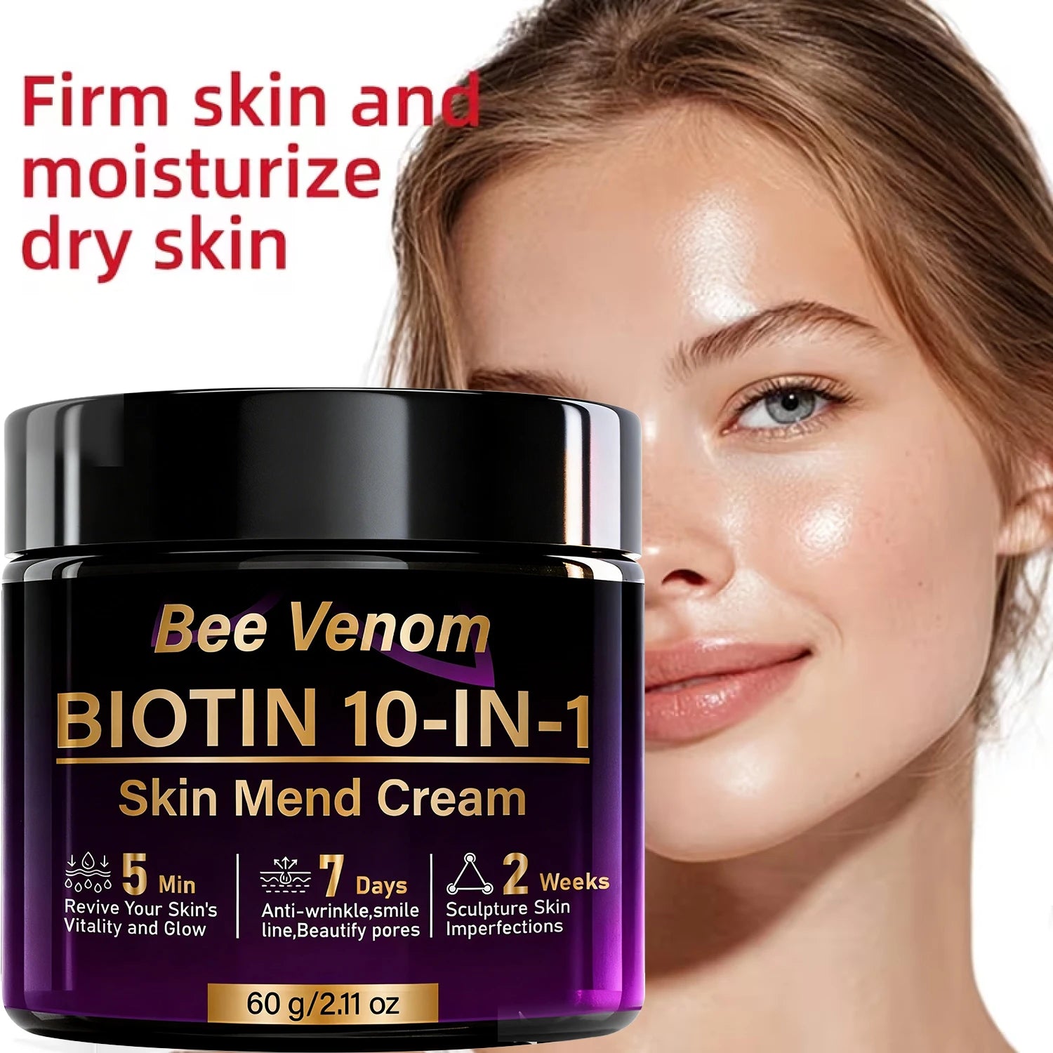 Bee Venom Biotin 10-in-1 Anti Aging Face Cream Moisturizer - 1
