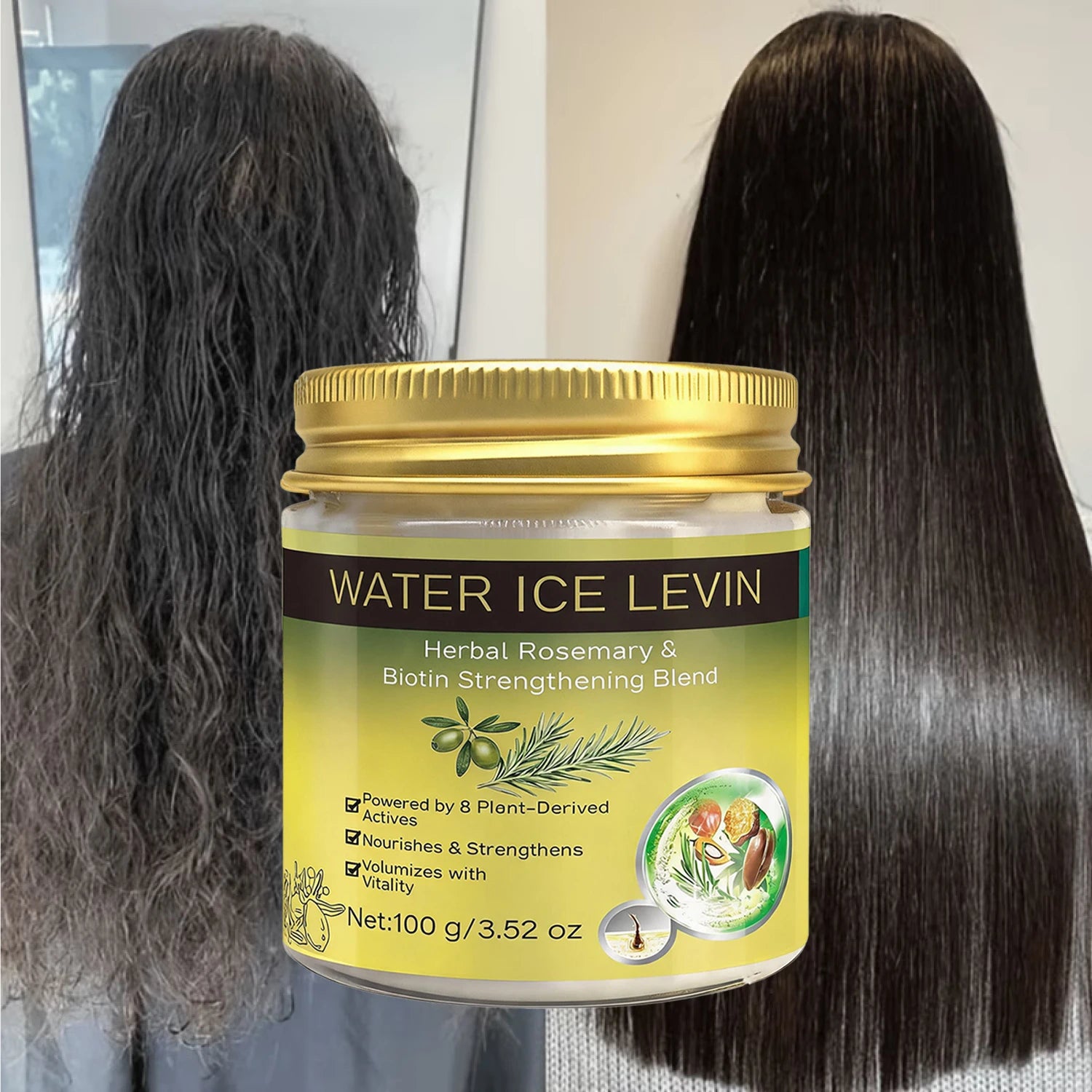Biotin Rosemary Hair Mask with Keratin for Smooth Hair Care 100g