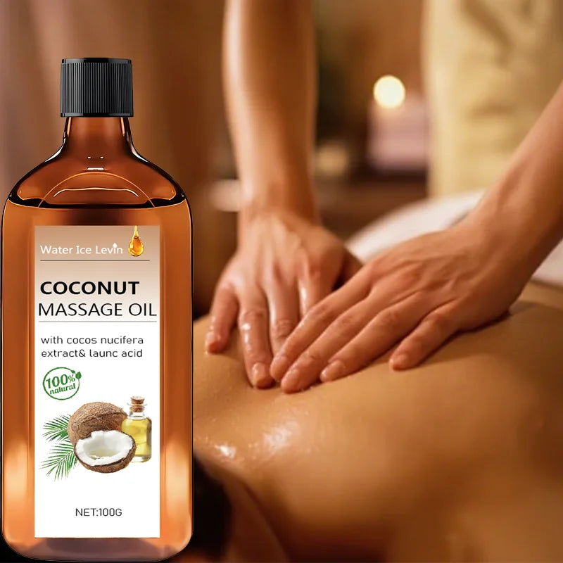Natural Coconut Massage Oil with Lemongrass Hydrating Body Skin Care