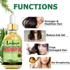 Lockmio Rosemary Hair Growth Oil and Curly Hair Detangling Brush Set