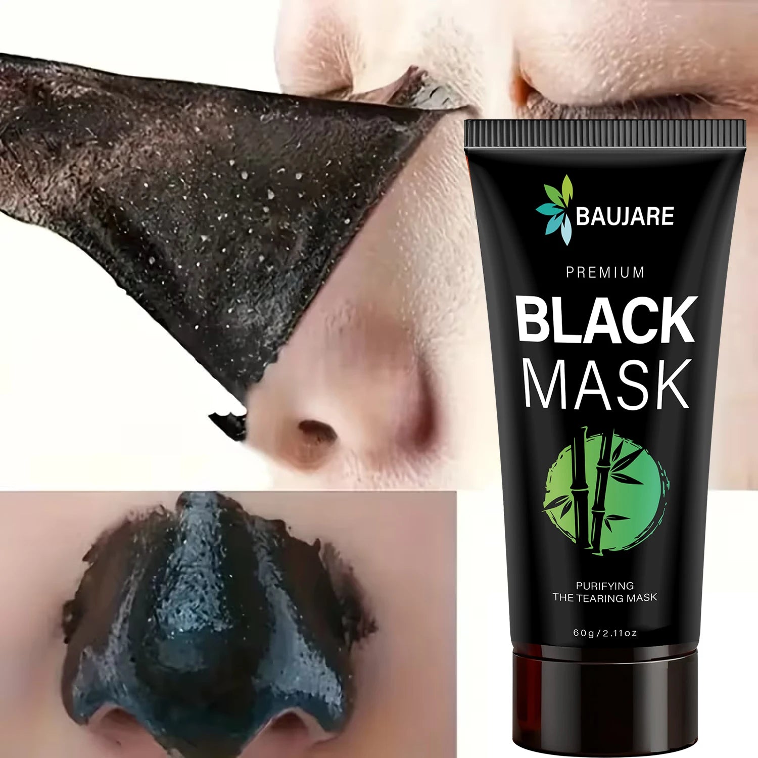 Baujare Blackhead Remover Charcoal Peel Off Face Mask for All Skin Types - 1