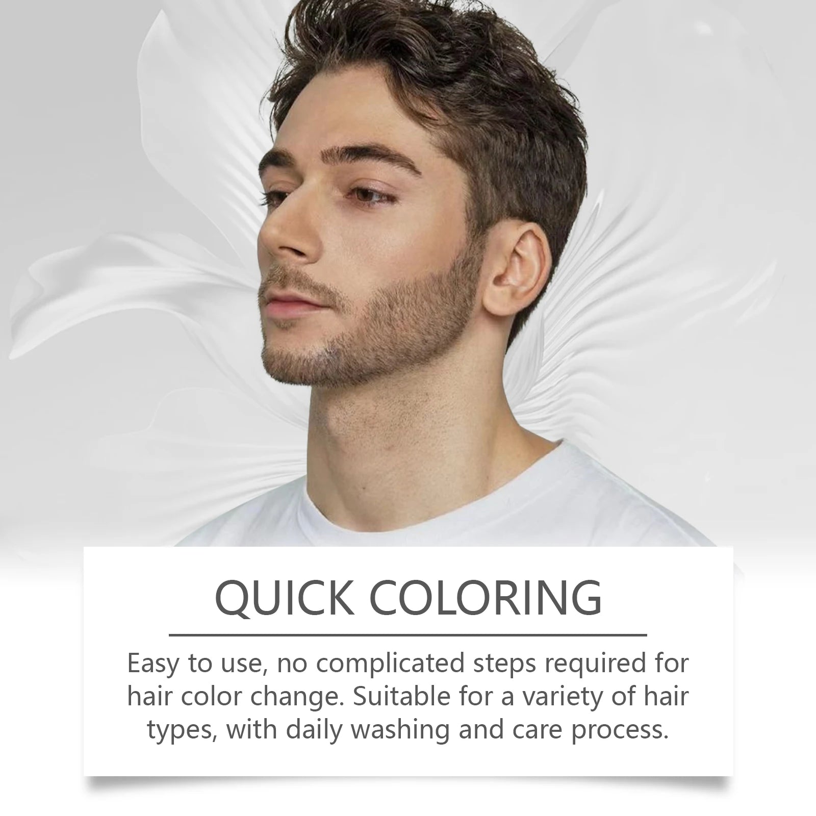 200ml Herbal Black Hair Dyeing Shampoo for Gray Hair Coverage