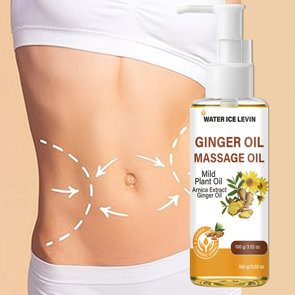 Natural Ginger Arnica Massage Oil Hydrating Plant Based Body Care 100g
