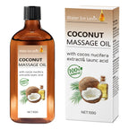 Natural Coconut Massage Oil with Lemongrass Hydrating Body Skin Care