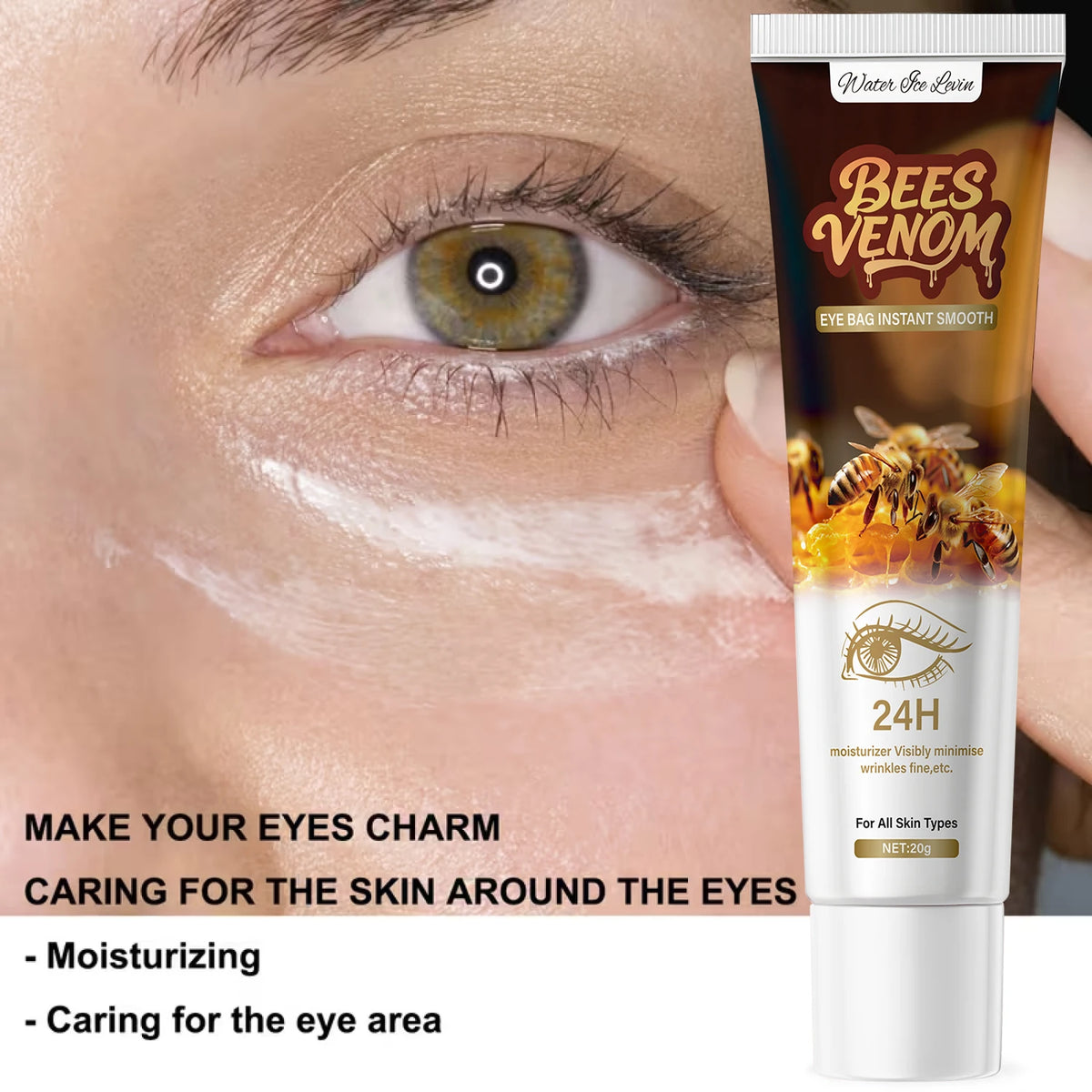 Bee Venom Eye Cream for Dark Circles and Under Eye Bags