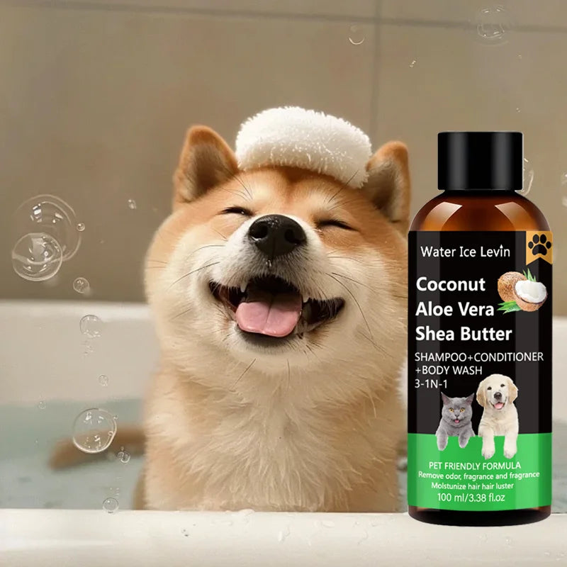 Water Ice Levin 3 in 1 Pet Shampoo Conditioner and Deodorizing Wash