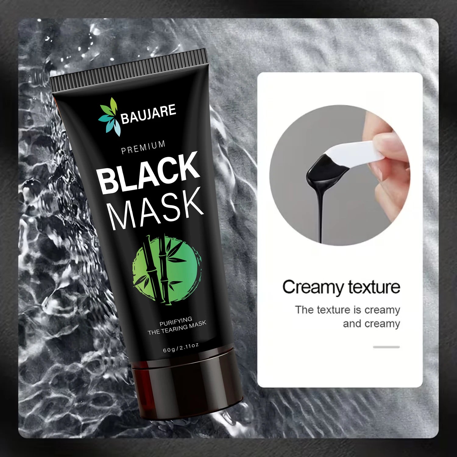Baujare Blackhead Remover Charcoal Peel Off Face Mask for All Skin Types - 3