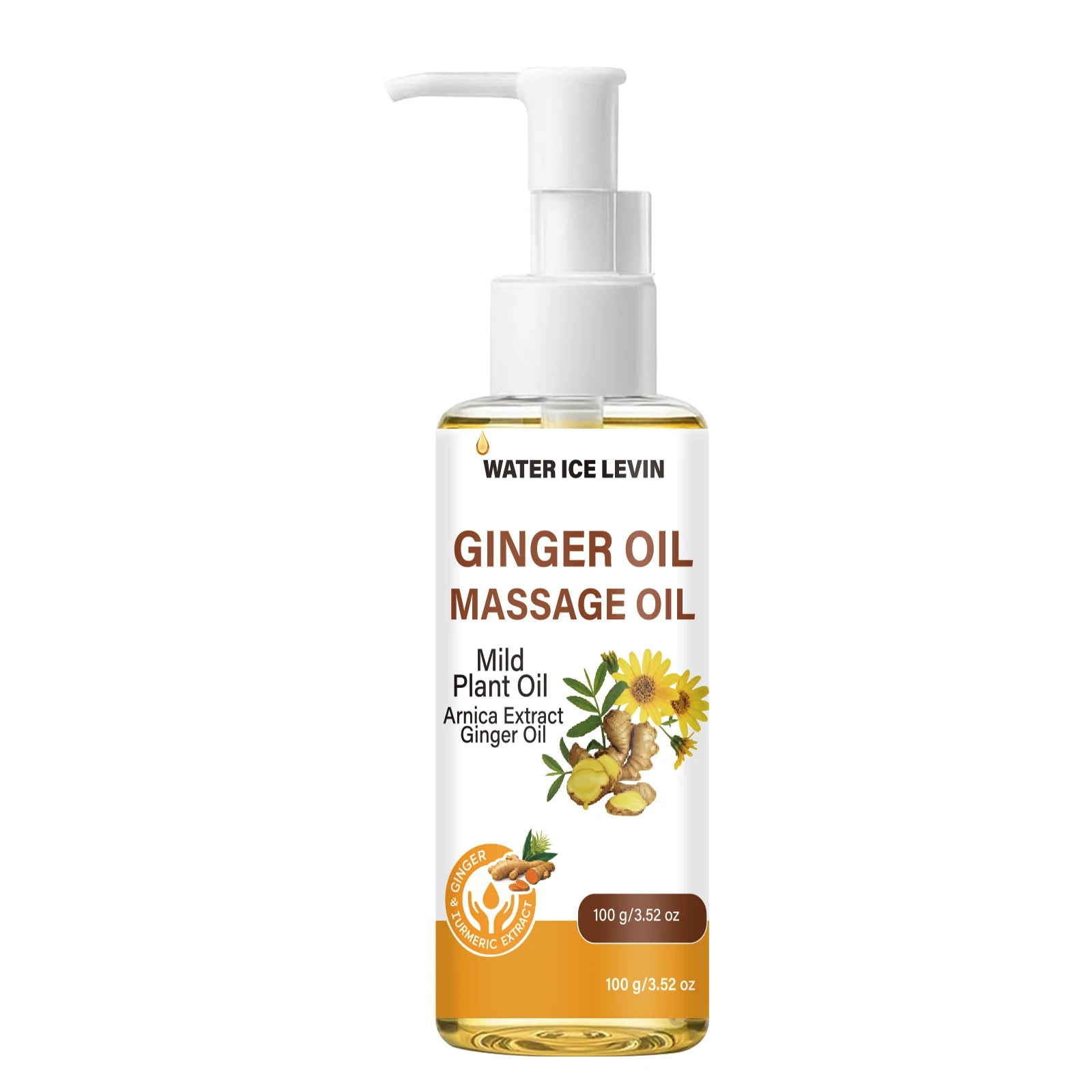 Natural Ginger Arnica Massage Oil Hydrating Plant Based Body Care 100g - 11