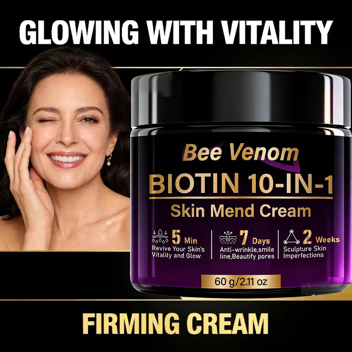 Bee Venom Biotin 10-in-1 Anti Aging Face Cream Moisturizer