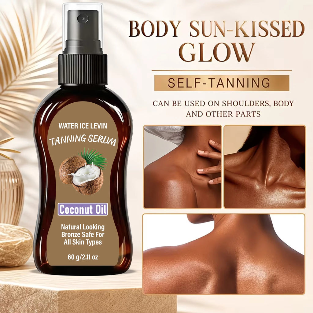 Coconut Infused Sunless Tanning Serum Gradual Body Bronzer 60g