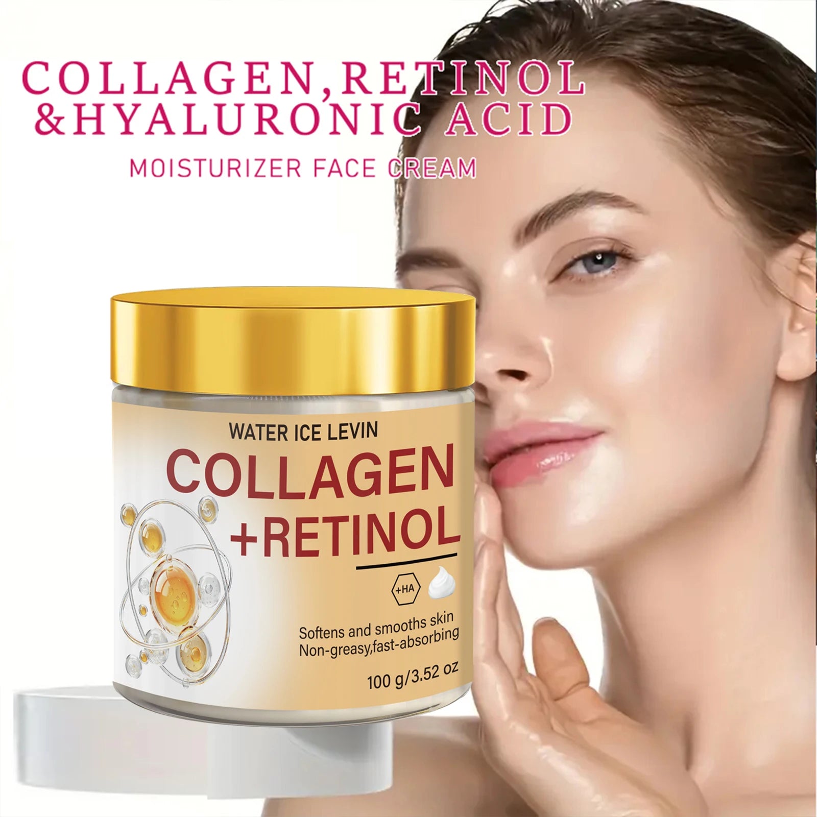 Retinol Collagen Face Cream Anti Aging Moisturizer for Fine Lines 100g - 4
