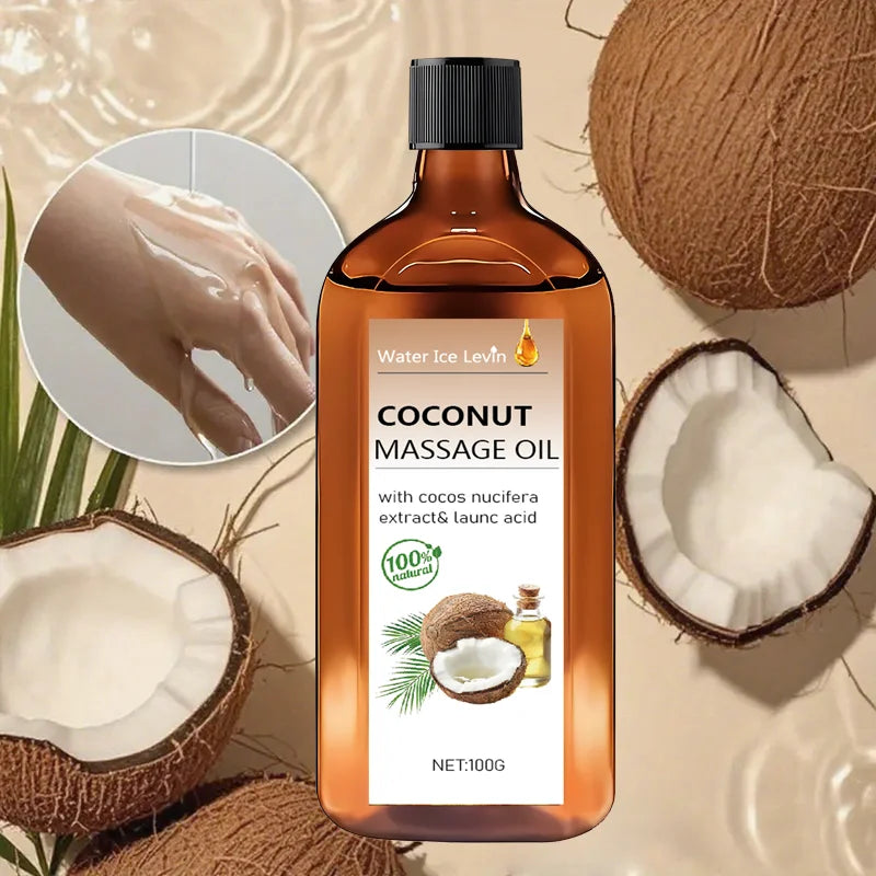 Natural Coconut Massage Oil with Lemongrass Hydrating Body Skin Care - 7