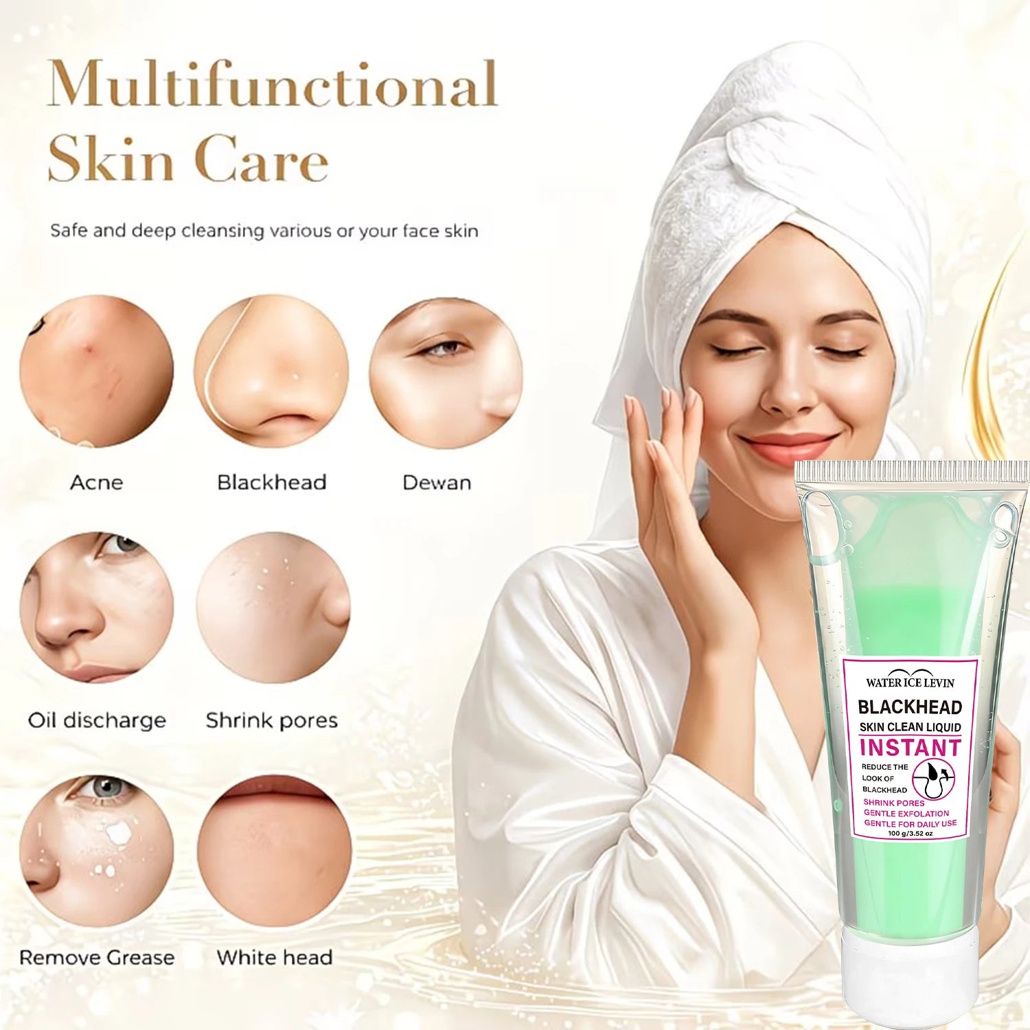 Water Ice Levin Blackhead Cleanser Pore Minimizing Exfoliating Toner - 7