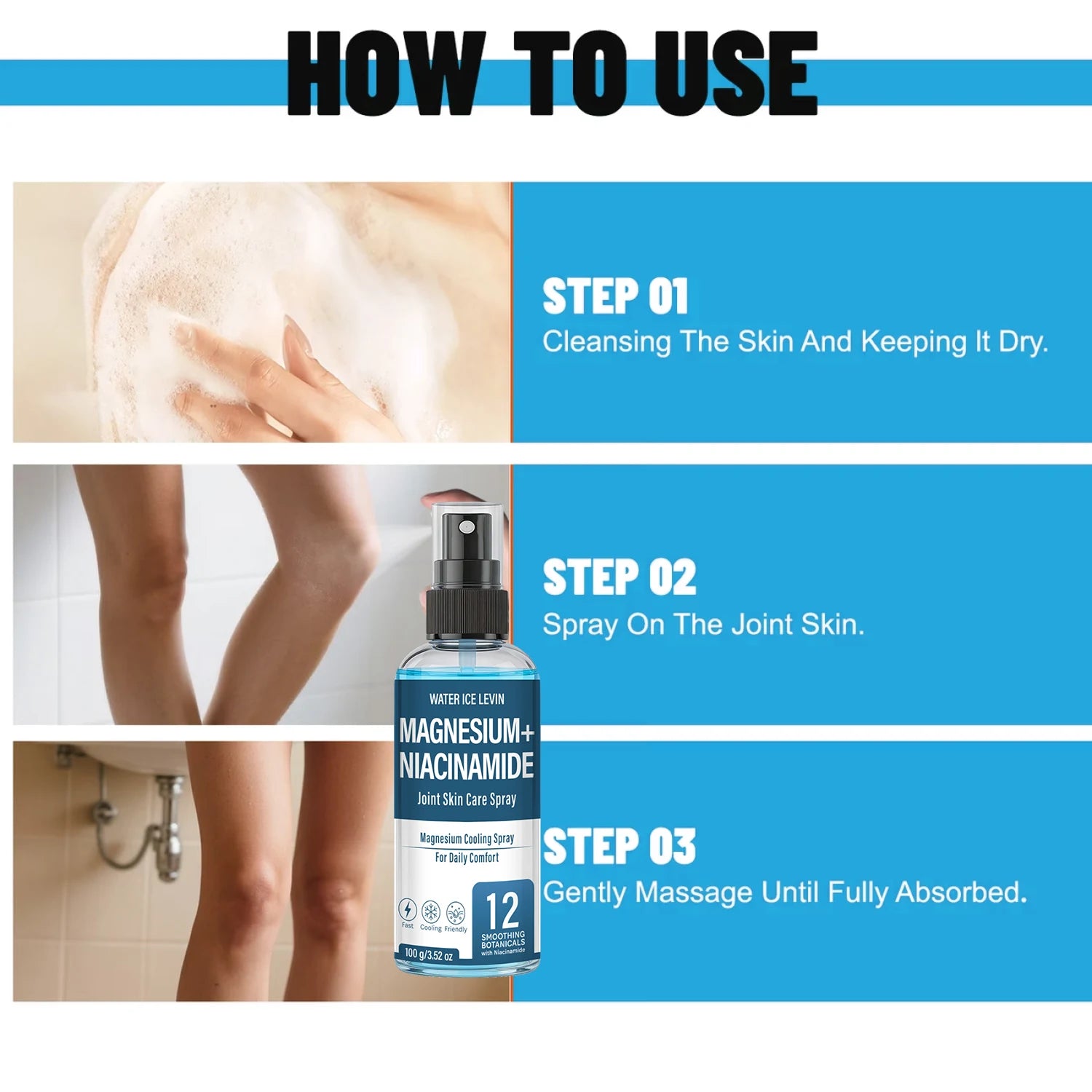 Magnesium Cooling Joint Spray Niacinamide Relief and Comfort Mist - 10