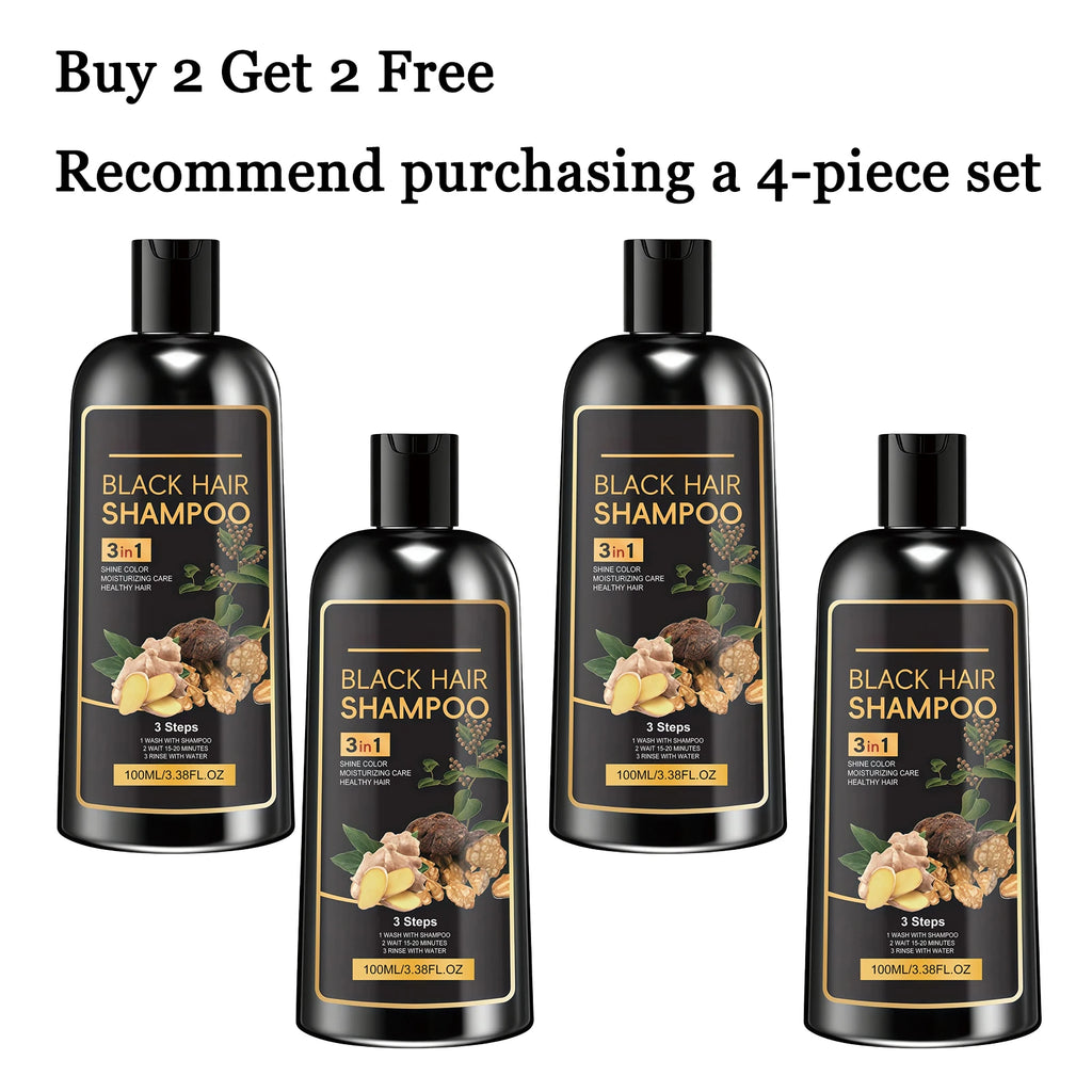 100ml Herbal Black Hair Dye Shampoo for All Hair Types