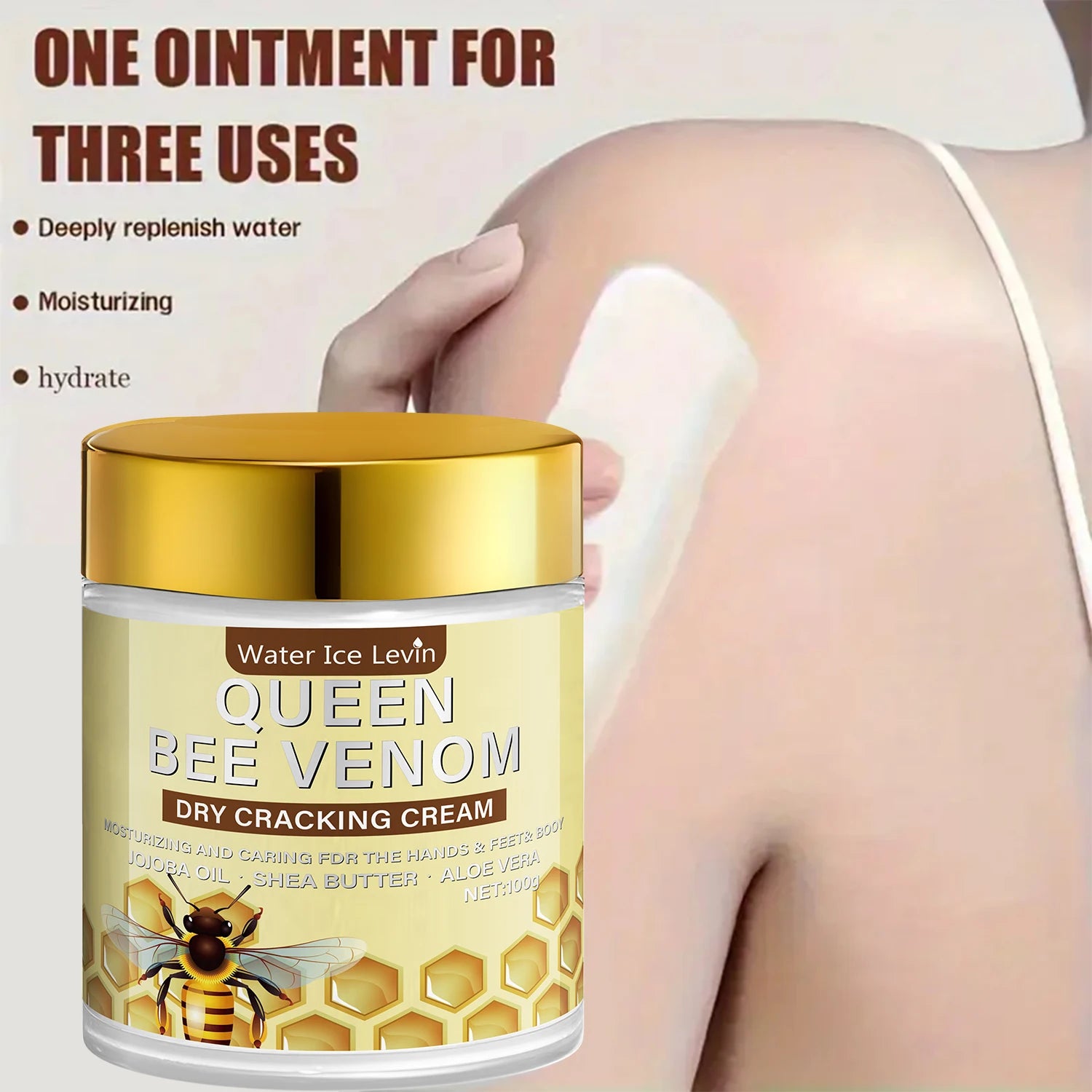 Bee Venom Intensive Repair Cream for Dry Cracked Skin Hands and Feet - 1
