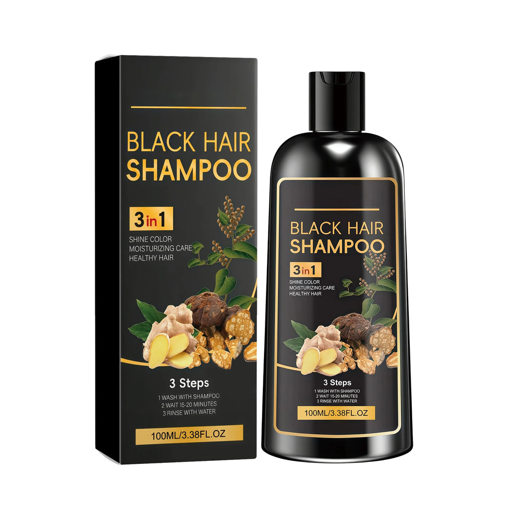 100ml Herbal Black Hair Dye Shampoo for All Hair Types