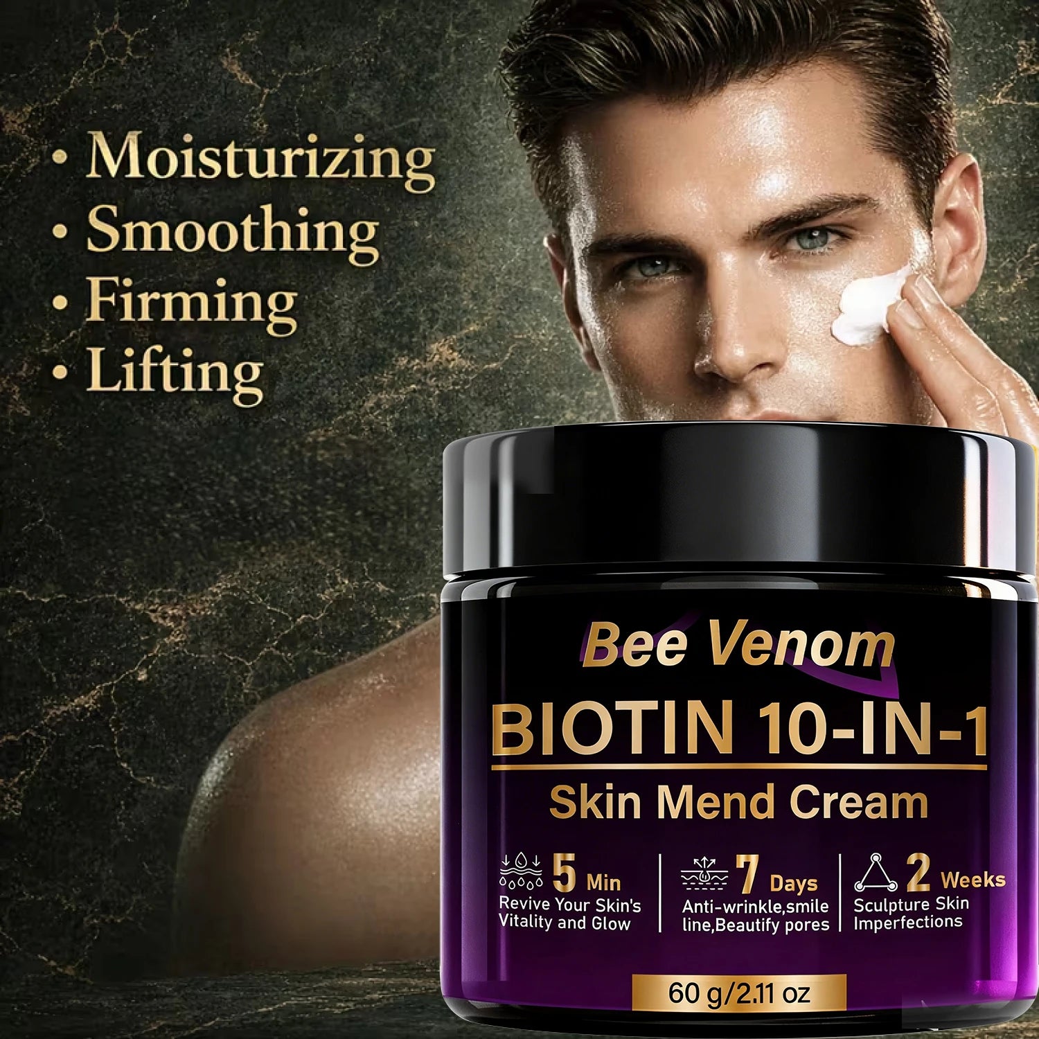 Bee Venom Biotin 10-in-1 Anti Aging Face Cream Moisturizer - 3