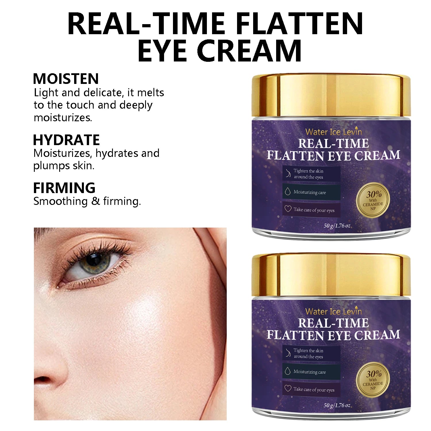 Water Ice Levin Firming Eye Cream Anti Aging Wrinkle Treatment 50g - 4