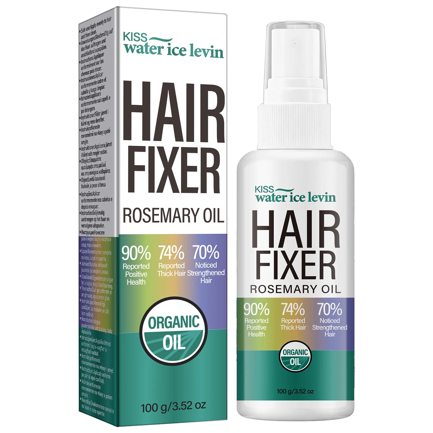 Rosemary Oil Hair Fixer Spray 100g Collagen Bee Venom Anti Frizz Mist - 6