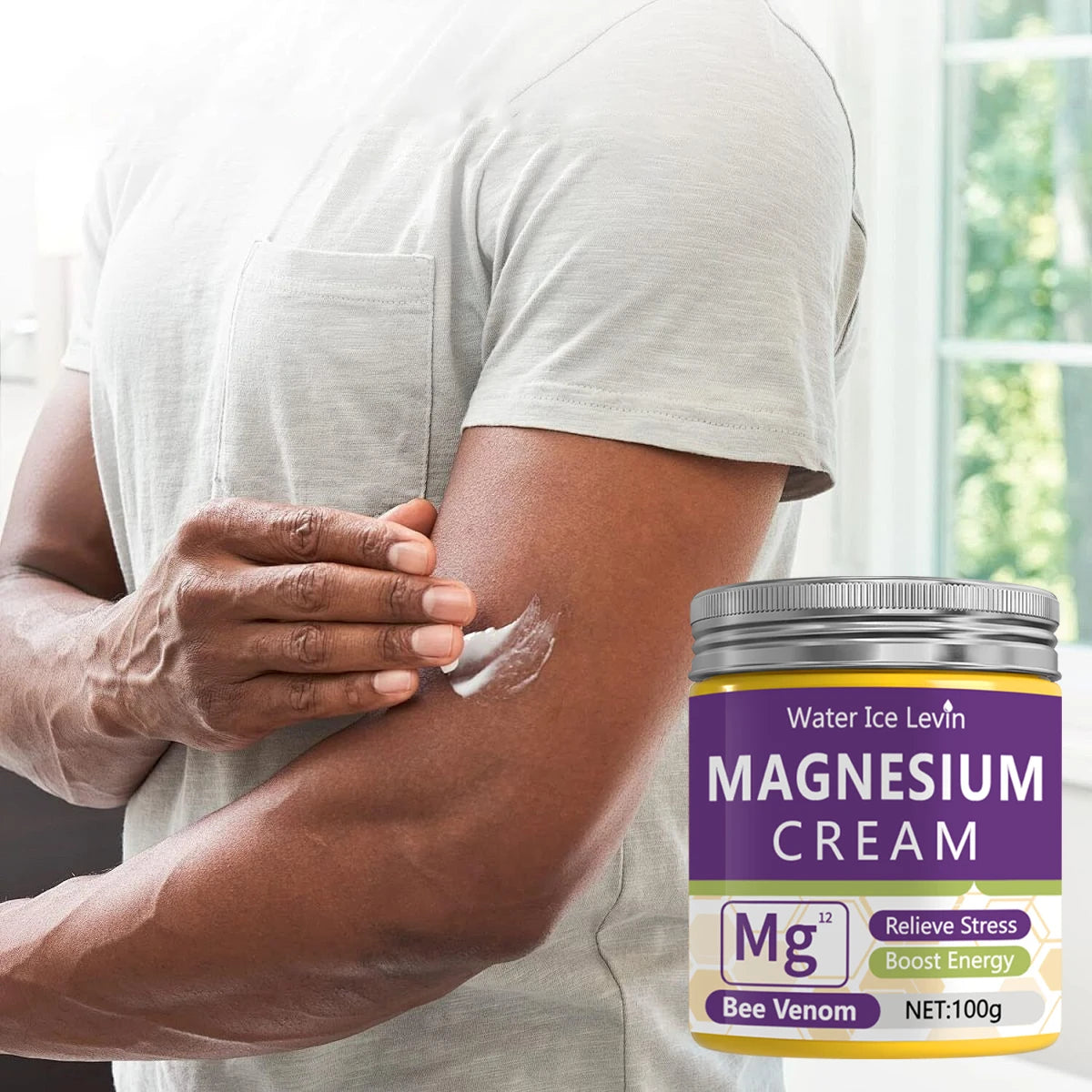 Magnesium Bee Venom Recovery Cream Moisturizing Stress Relief Lotion