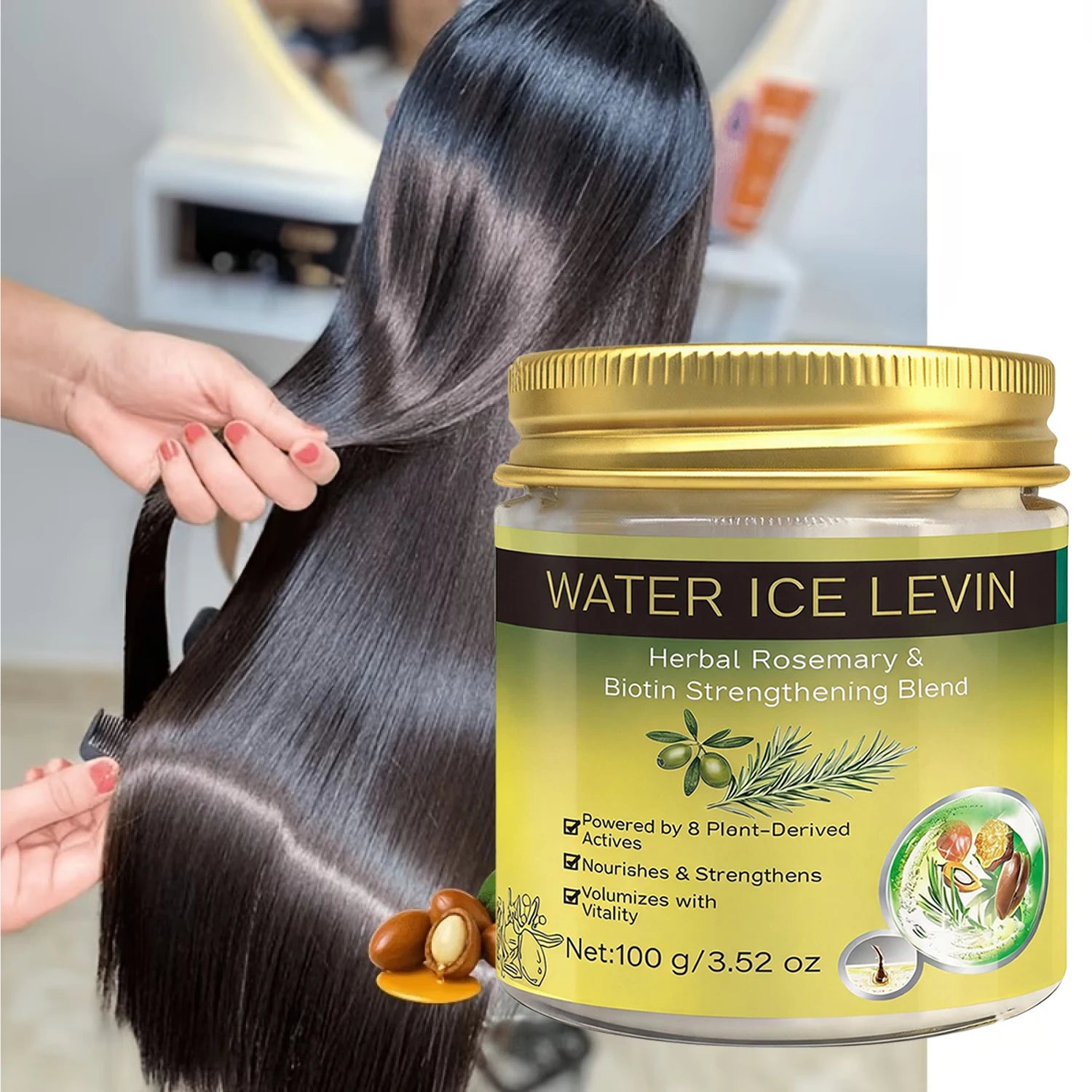 Biotin Rosemary Hair Mask with Keratin for Smooth Hair Care 100g
