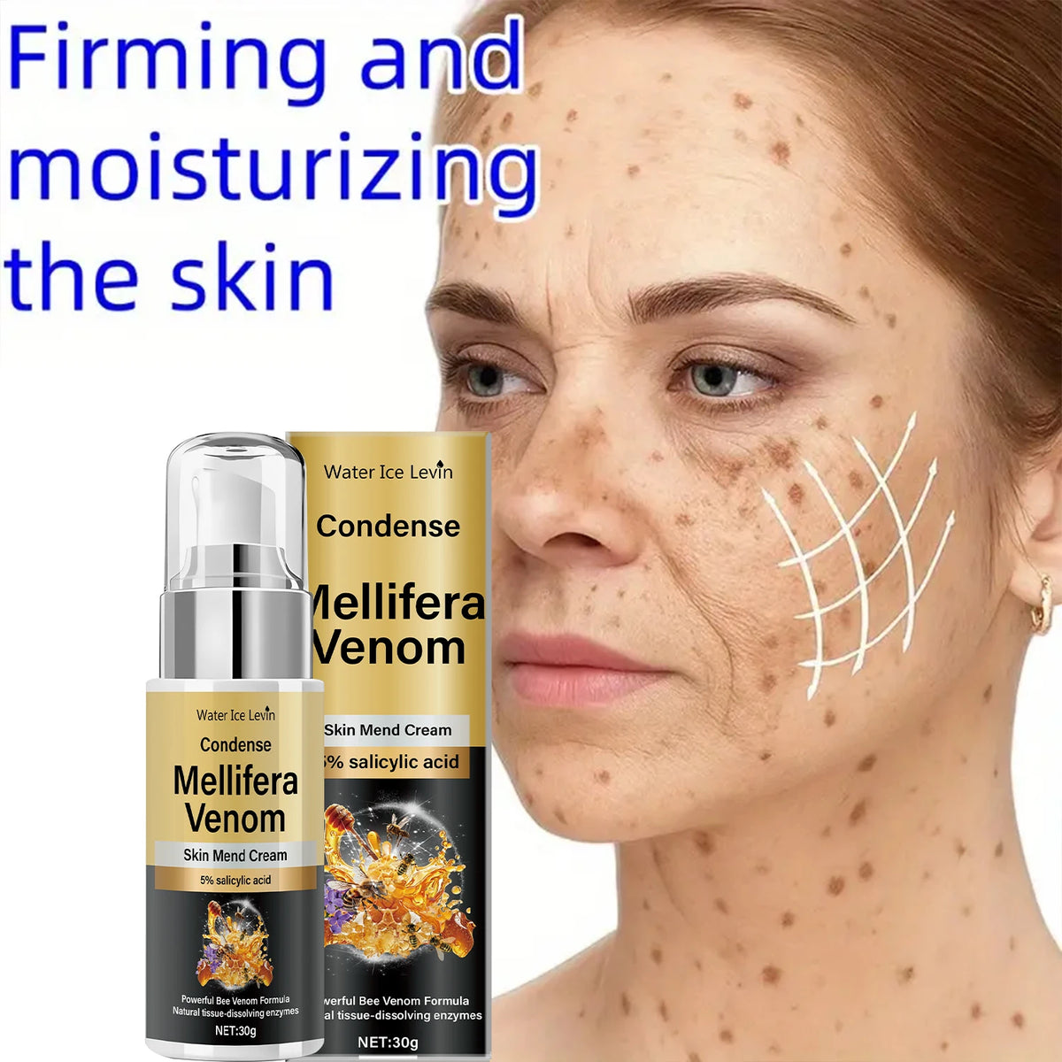 Water Ice Levin Bee Venom Skin Repair Cream with Salicylic Acid 30g