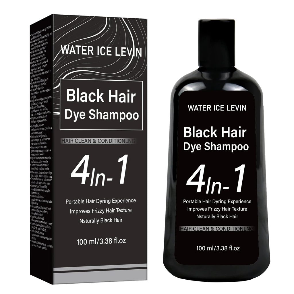 Water Ice Levin 100ml Black Hair Dye Shampoo Ginger Ginseng Extract