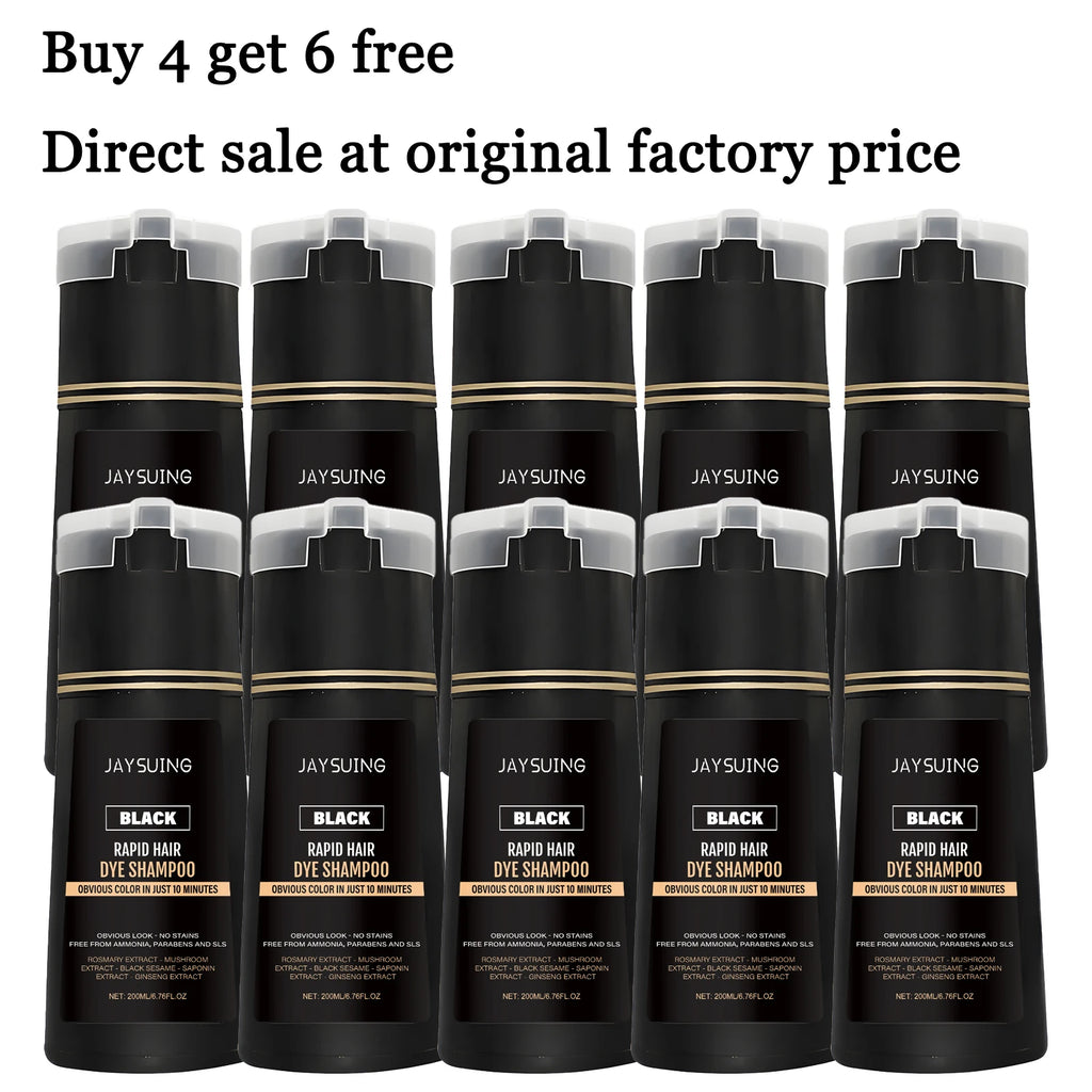 200ml Herbal Black Hair Dyeing Shampoo for Gray Hair Coverage