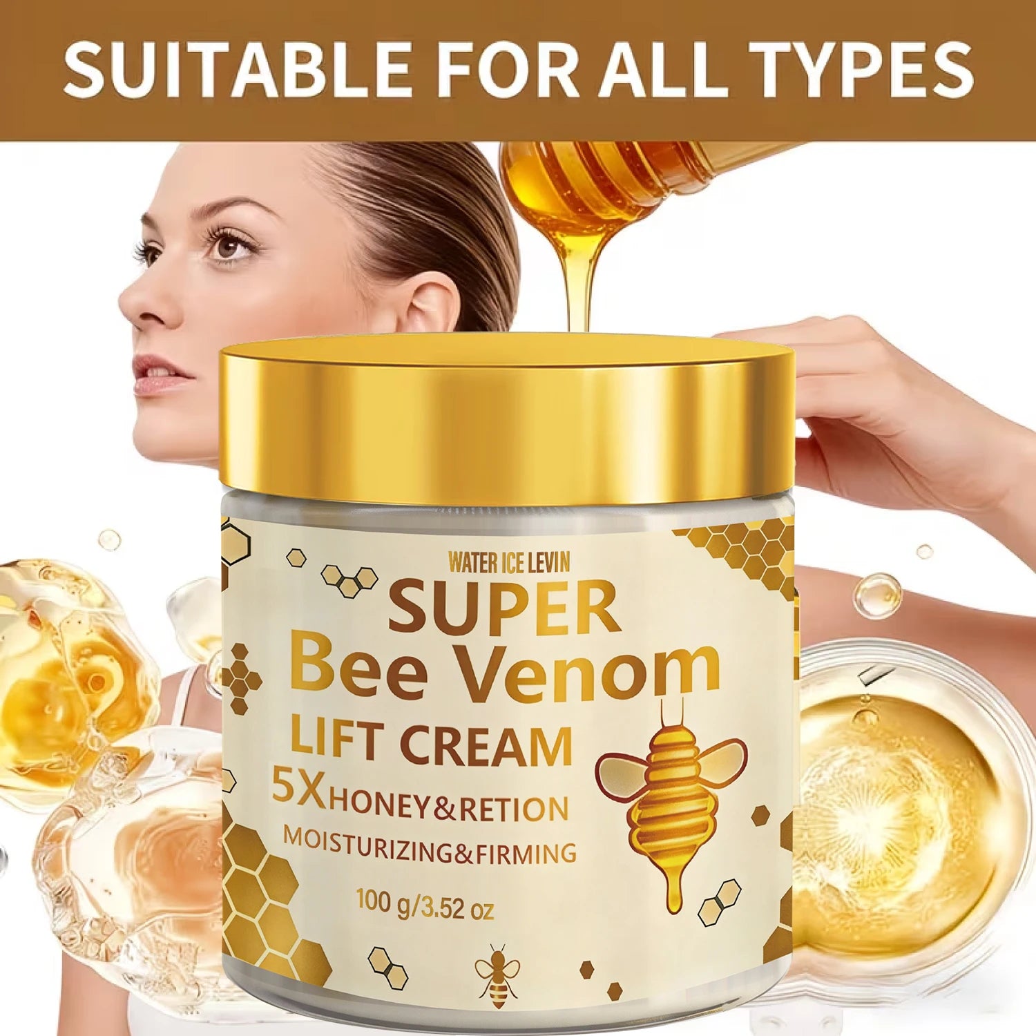 Bee Venom Firming Face Cream Anti Aging Retinol Moisturizer - 4