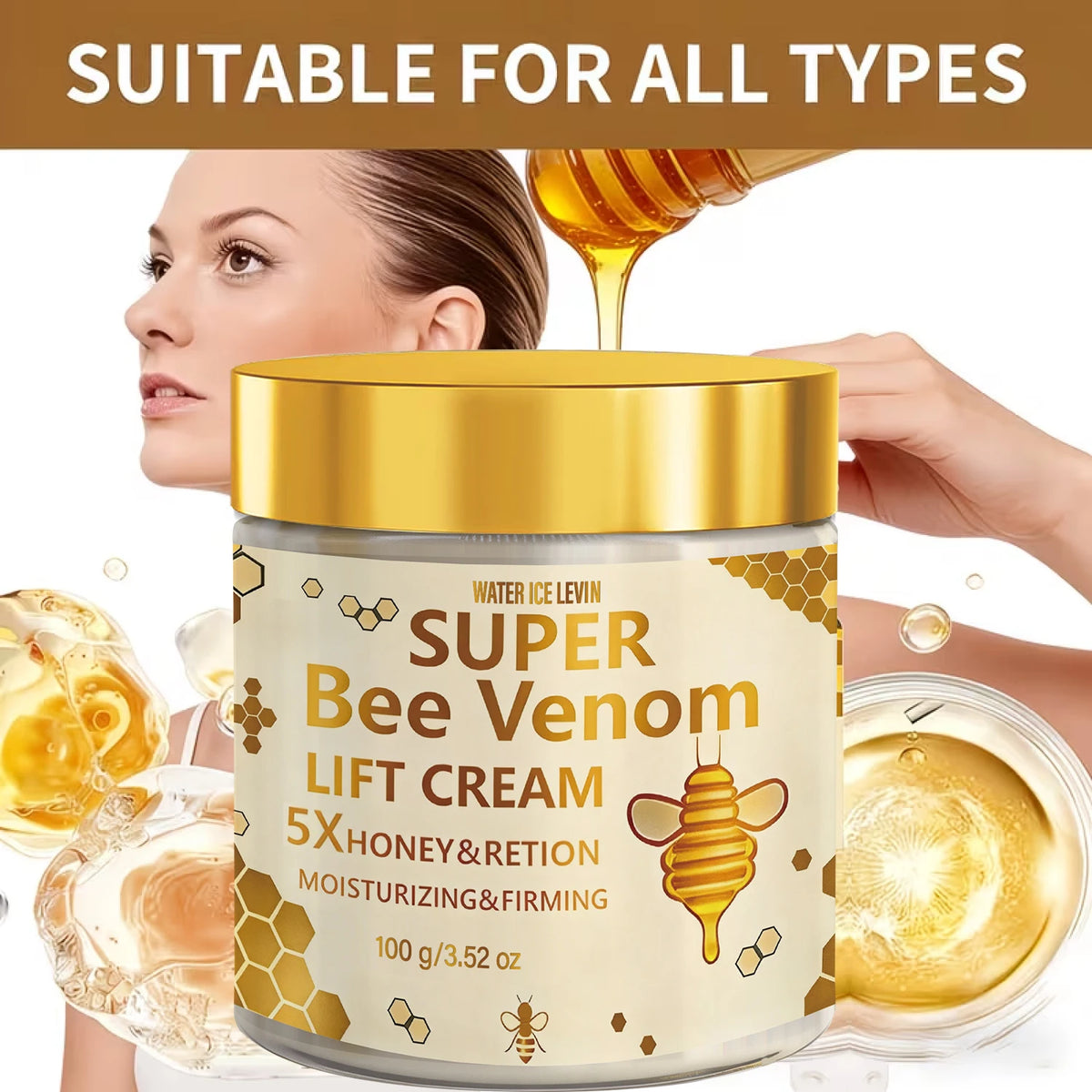 Bee Venom Firming Face Cream Anti Aging Retinol Moisturizer