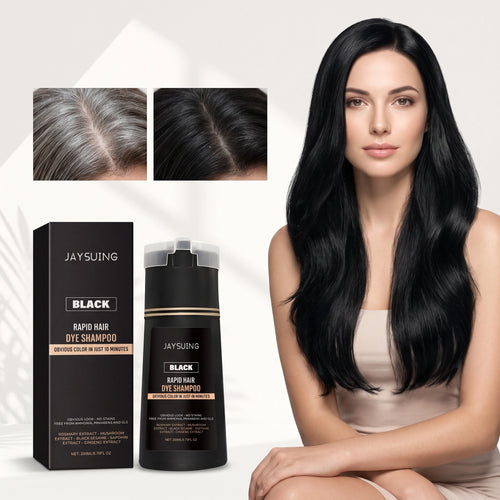 200ml Herbal Black Hair Dyeing Shampoo for Gray Hair Coverage