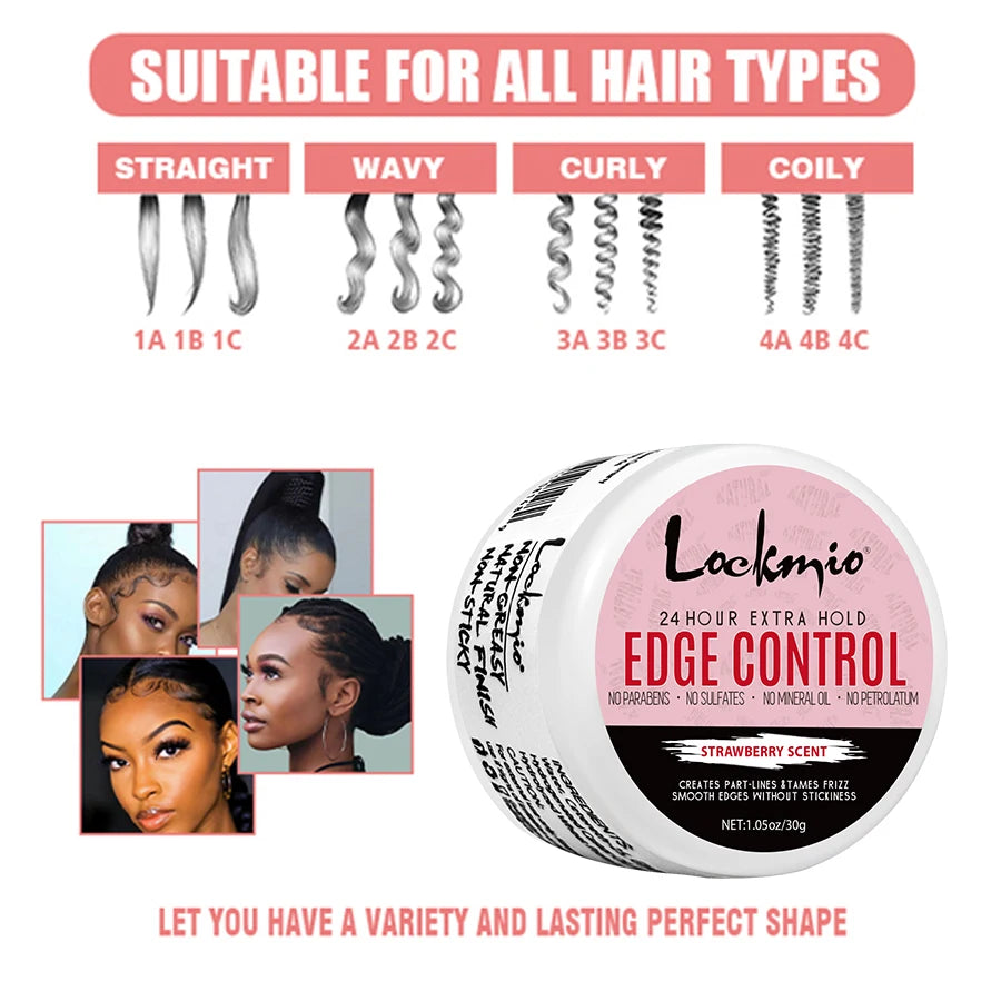 30g Extra Hold Edge Control Hair Styling Pomade and Braiding Wax - 2